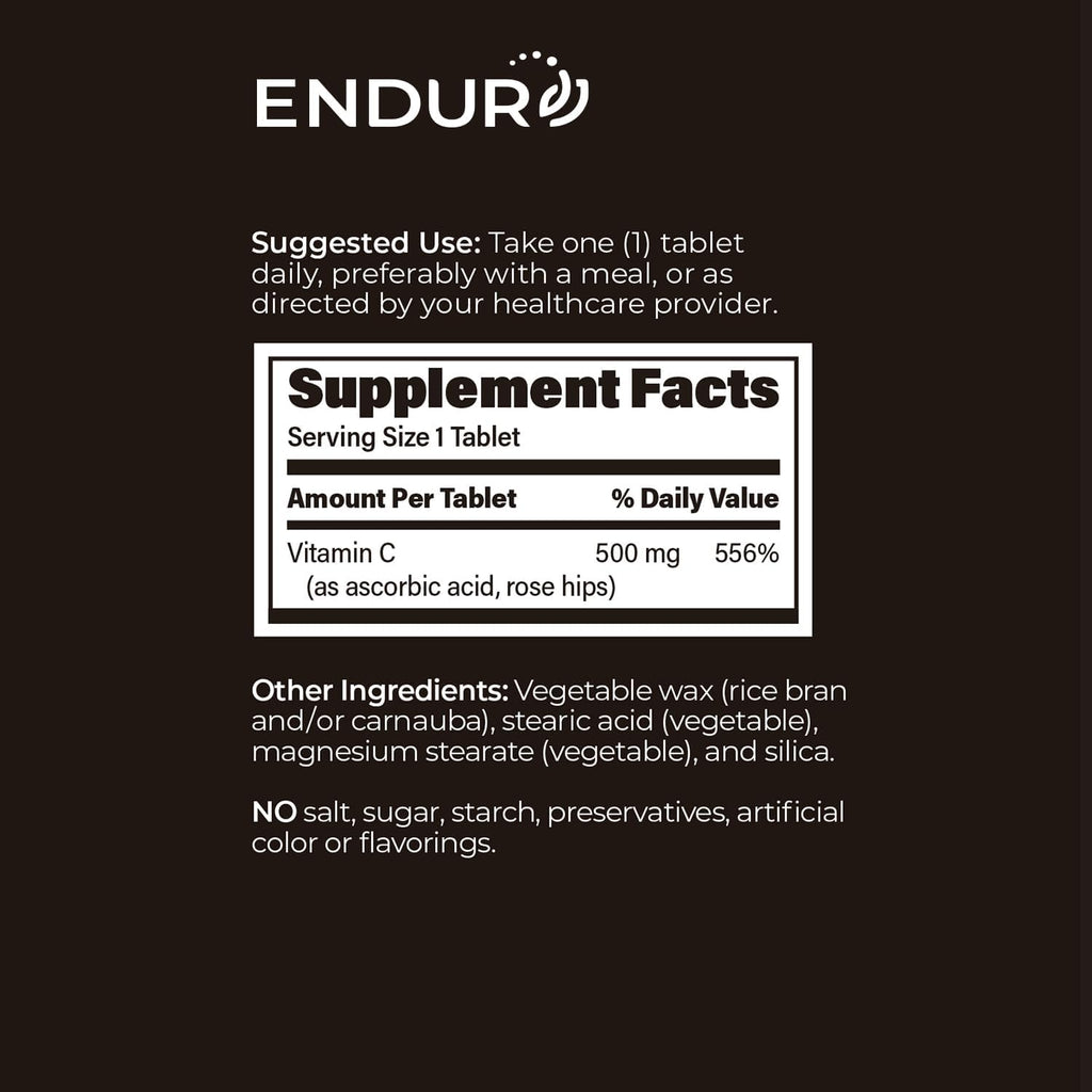 ENDUR-C Vitamina C + Escaramujo SR 500 mg 200 comprimidos