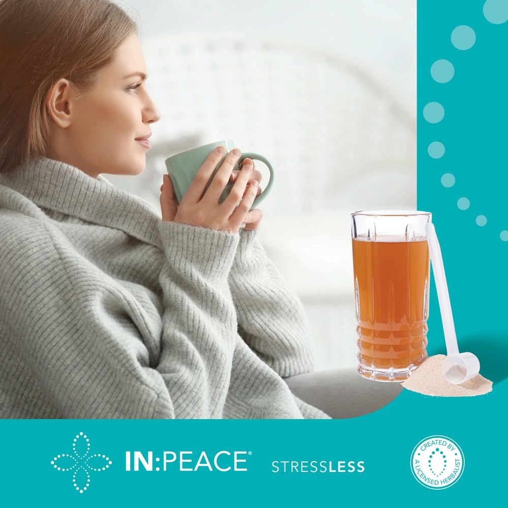IN:Peace Fórmula Calmante Herbal - 20 Dosis, Sabor Wild Berry - Mezcla de 9 Hierbas Adaptógenas