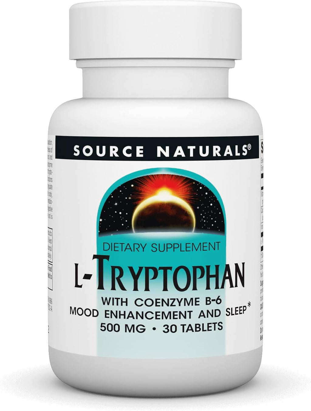 Source Naturals L-Triptófano con Vitamina B-6 500 mg - 30 Comprimidos
