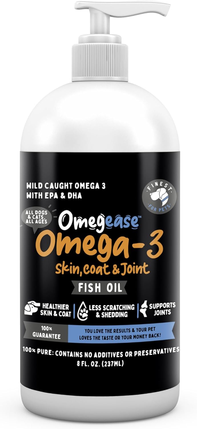 Omega 3 Fish Oil for Dogs - Finest For Pets - 180 Softgels with EPA and DHA