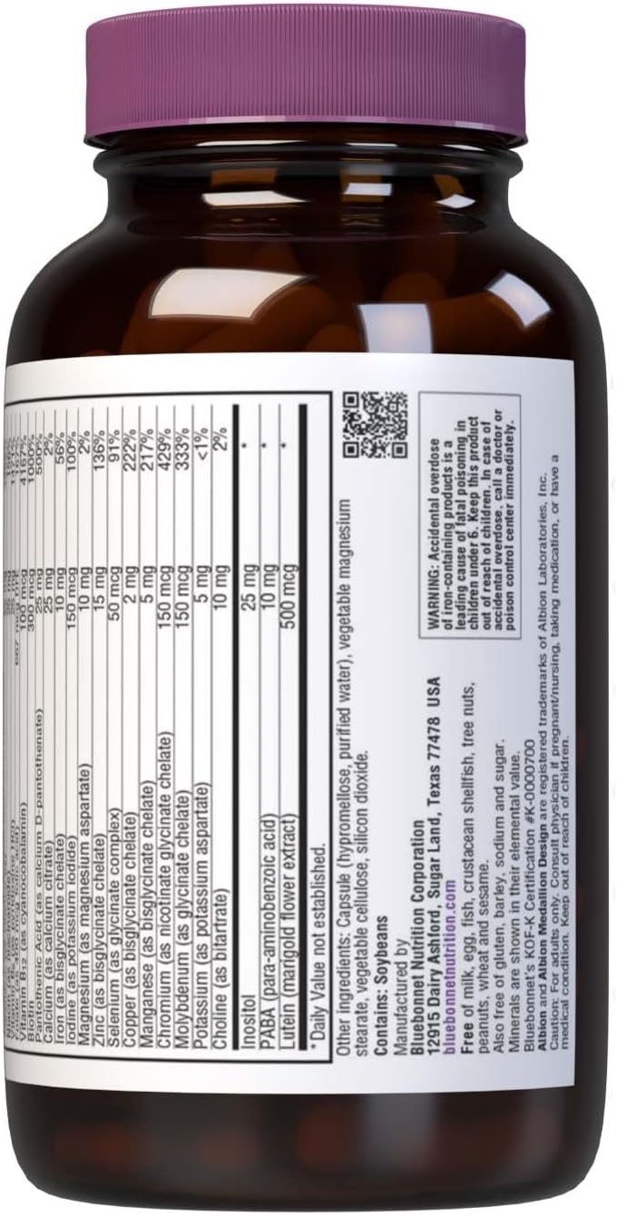 Bluebonnet Nutrition Multi One with Iron - 120 Vegetable Capsules