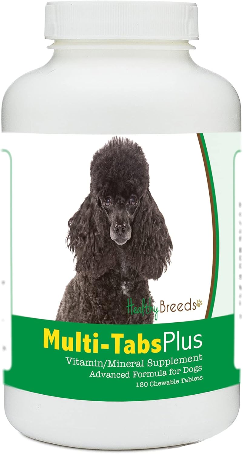 Healthy Breeds Poodle Multi-Tabs Plus – Comprimidos masticables para perros (180 unidades)