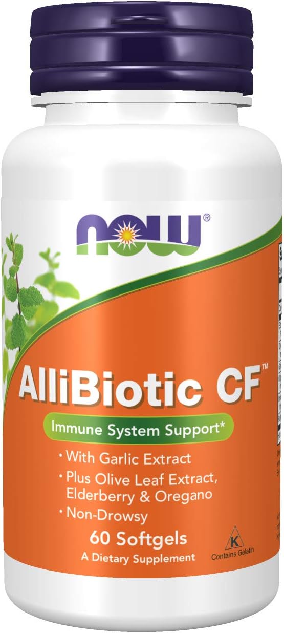 Allibiotic, 60 cápsulas blandas (paquete de 4) - NOW Foods