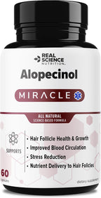 Real Science Alopecinol - Complemento alimenticio para el cabello con Vinitrox, GABA y Vitaminas - 60 cápsulas