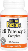 Natural Factors - High Potency B Complex, 90 Capsules
