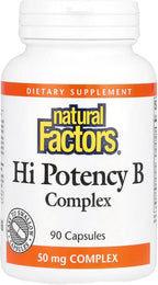 Natural Factors - High Potency B Complex, 90 Capsules