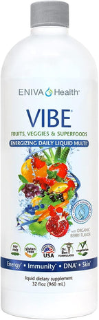 Eniva Health VIBE Multivitamínico Líquido - 32 Vitaminas, Minerales y Fitonutrientes - Suplemento Diario para Hombres y Mujeres - 950 ml