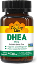 Country Life DHEA 25 mg, 90 Cápsulas Veganas