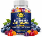 Organic Greek Multivitamin Gummies - 13 Vitaminas y Minerales - Sabor Arándano