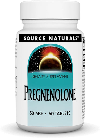 Source Naturals Pregnenolona 50 mg - 60 – Apoyo a la función articular y tisular: La pregnenolona puede favorecer – Image 1
