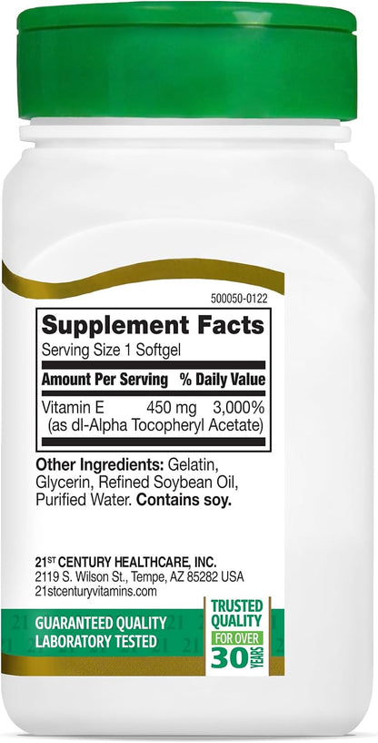 21st Century Vitamina E 1000 UI (dl-alfa) – Protección celular: La vitamina E contribuye a la protección de las – Image 5