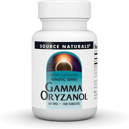 Source Naturals Gamma Oryzanol 60 mg - Suplemento Deportivo - 100 Comprimidos – Image 1