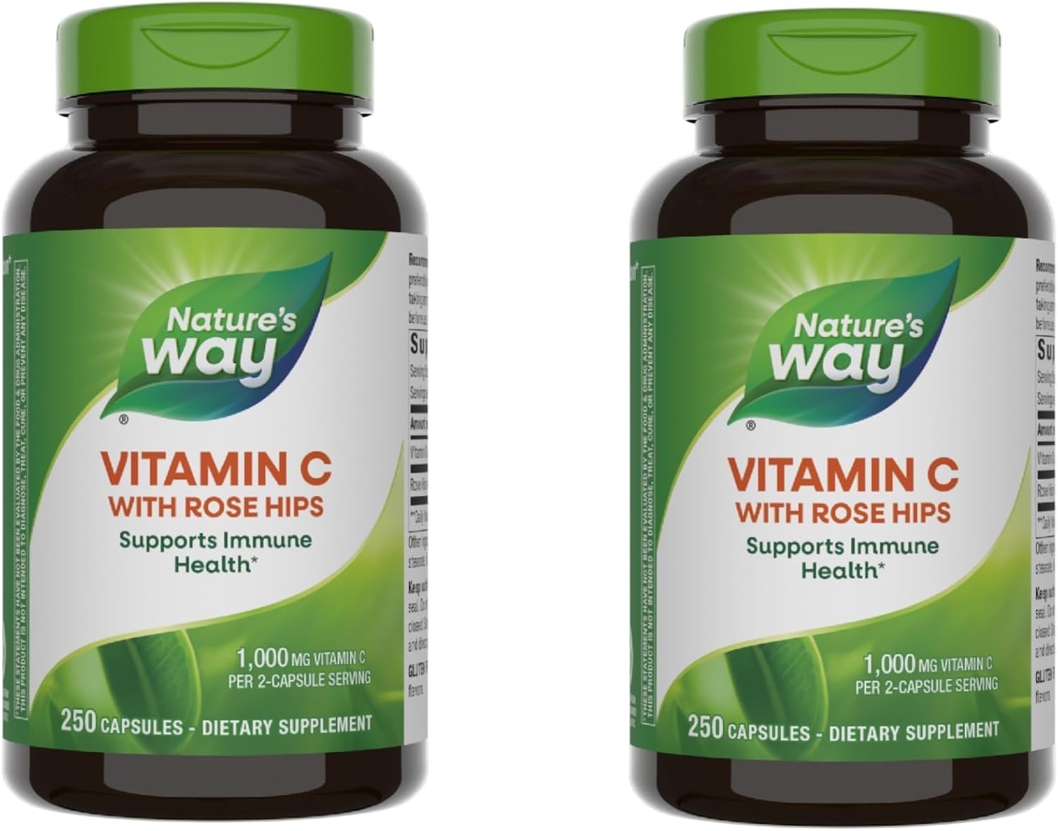Nature's Way Vitamina C con Rosa Mosqueta, 1000 mg por dosis, 250 cápsulas