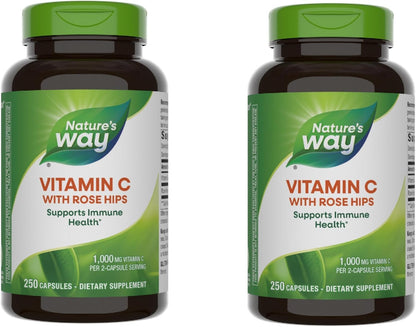 Nature's Way Vitamina C con Rosa Mosqueta, 1000 mg por dosis, 250 cápsulas – Image 8