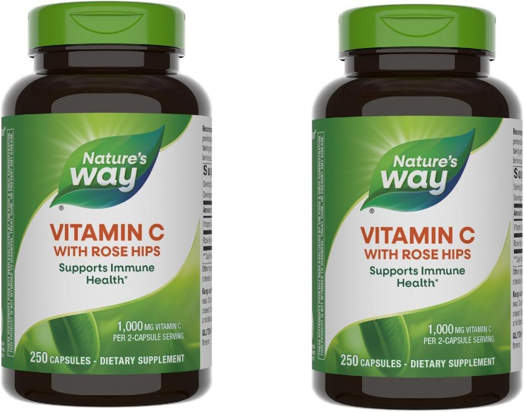 Nature's Way Vitamina C con Escaramujo - Alta Potencia - 250 Cápsulas (2 Envases)