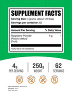 BulkSupplements Polvo de Frambuesa - 250g (8.8 oz)