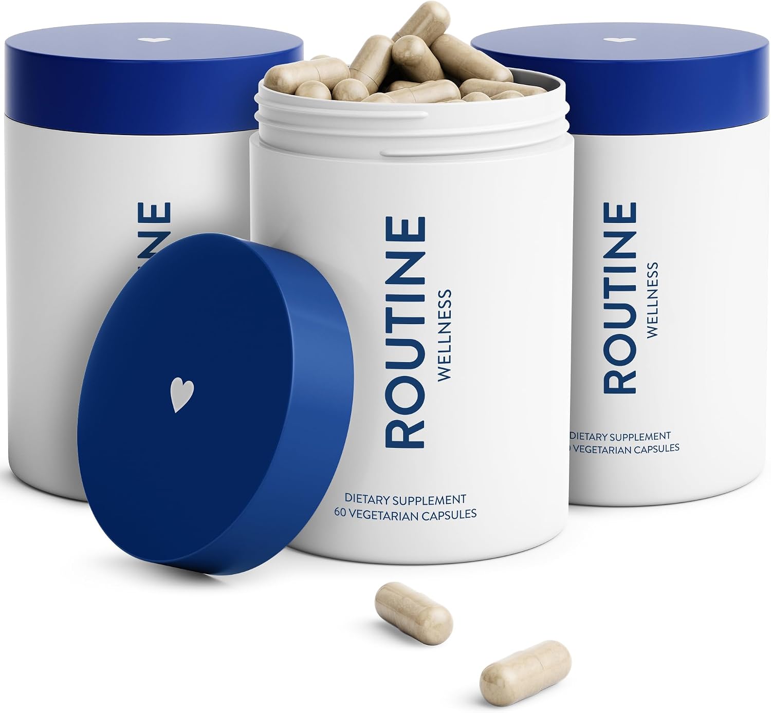 Routine Wellness Suplemento para el Crecimiento del Cabello con Biotina - 60 Cápsulas (30 Días)