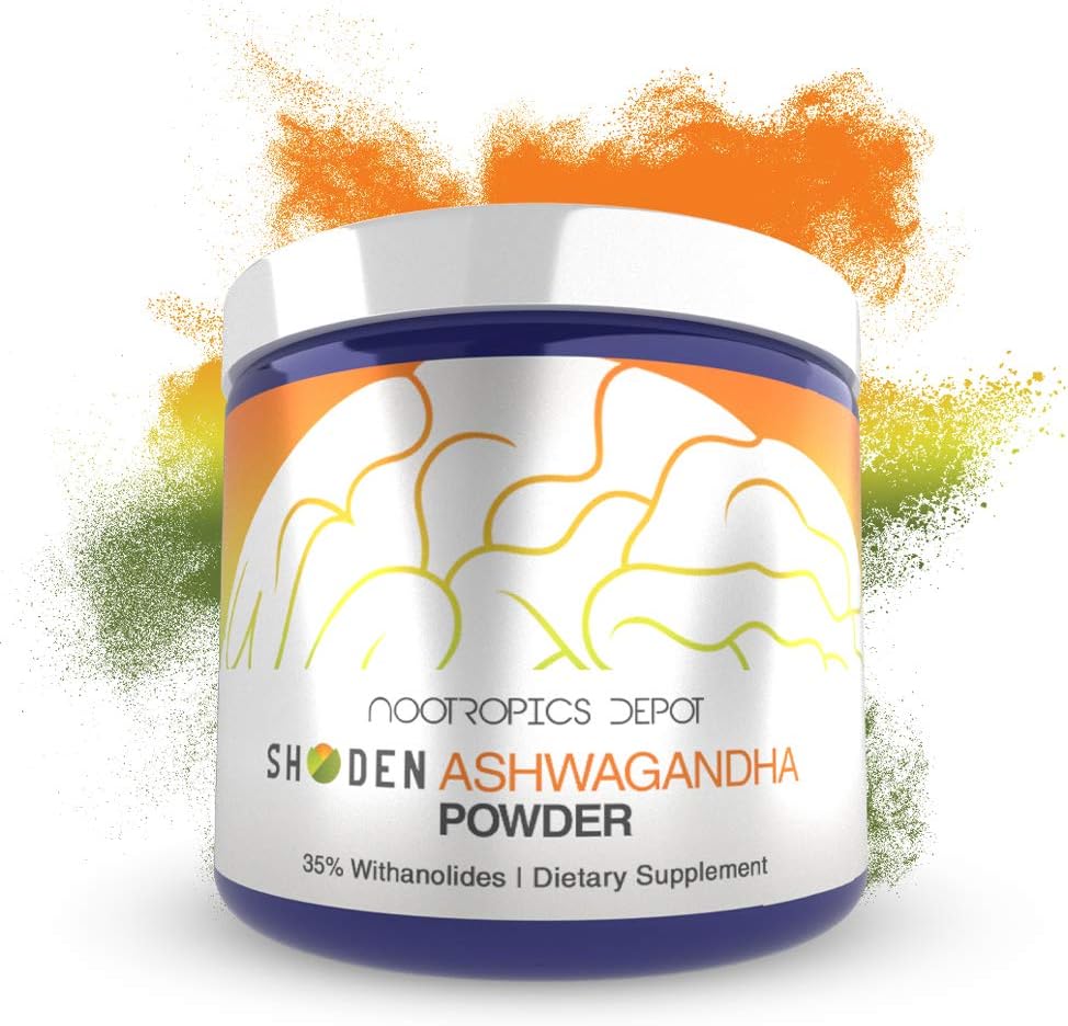 Nootropics Depot Shoden Ashwagandha en Polvo - 15 Gramos - 35% Withanólidos