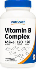 Nutricost High Potency B Complex with Vitamin C, 462mg, 120 Capsules