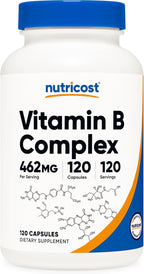 Nutricost High Potency B Complex with Vitamin C, 462mg, 120 Capsules