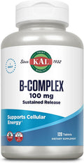 KAL B-100 Complex - Complejo B de Liberación Sostenida - 120 Comprimidos