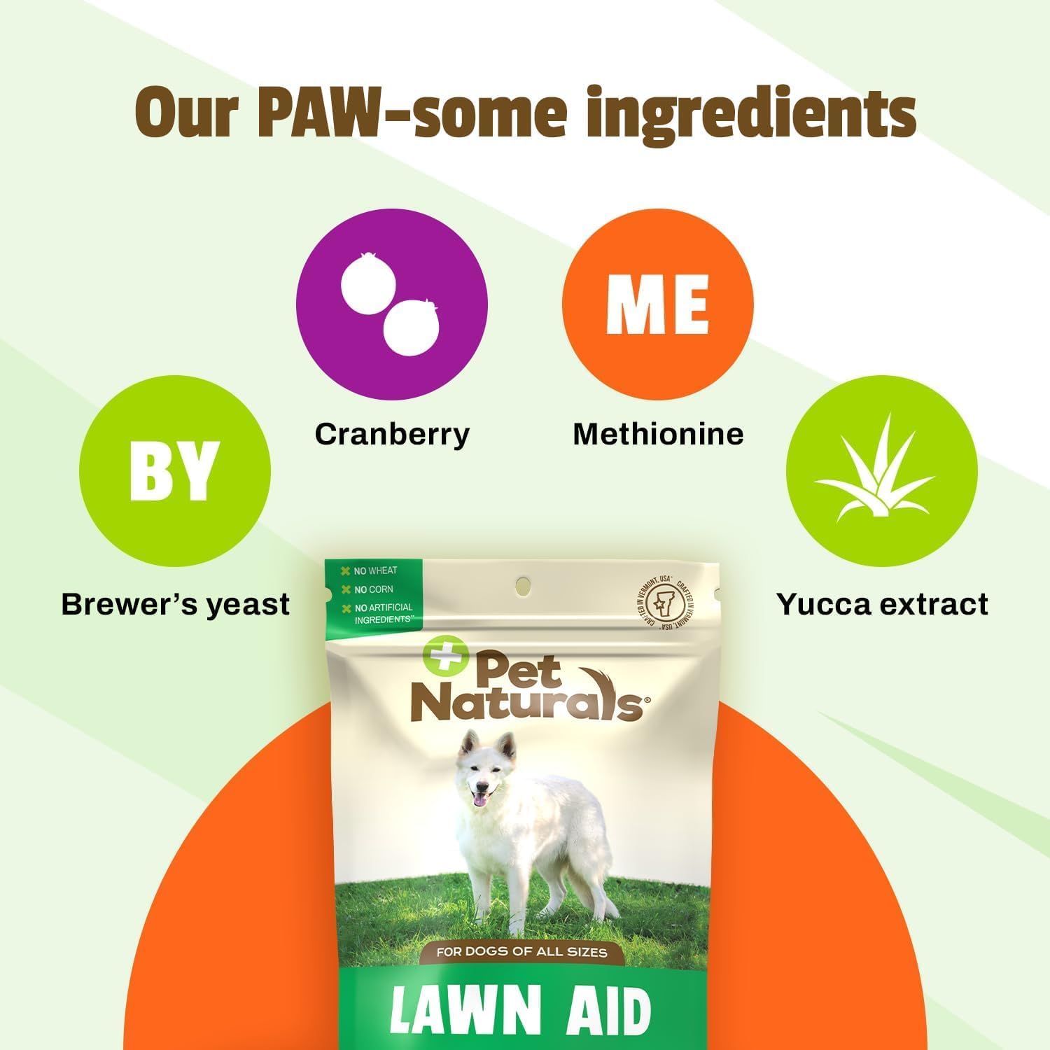 Pet Naturals Lawn Aid – Snacks blandos para perros, neutralizador de orina, previene quemaduras del césped, apoyo a la vejiga y tracto urinario, sabor a pollo, 60 unidades