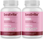 BESTVITE DIM (Diindolilmetano) 400mg con Bioperine - 120 Cápsulas Vegetales