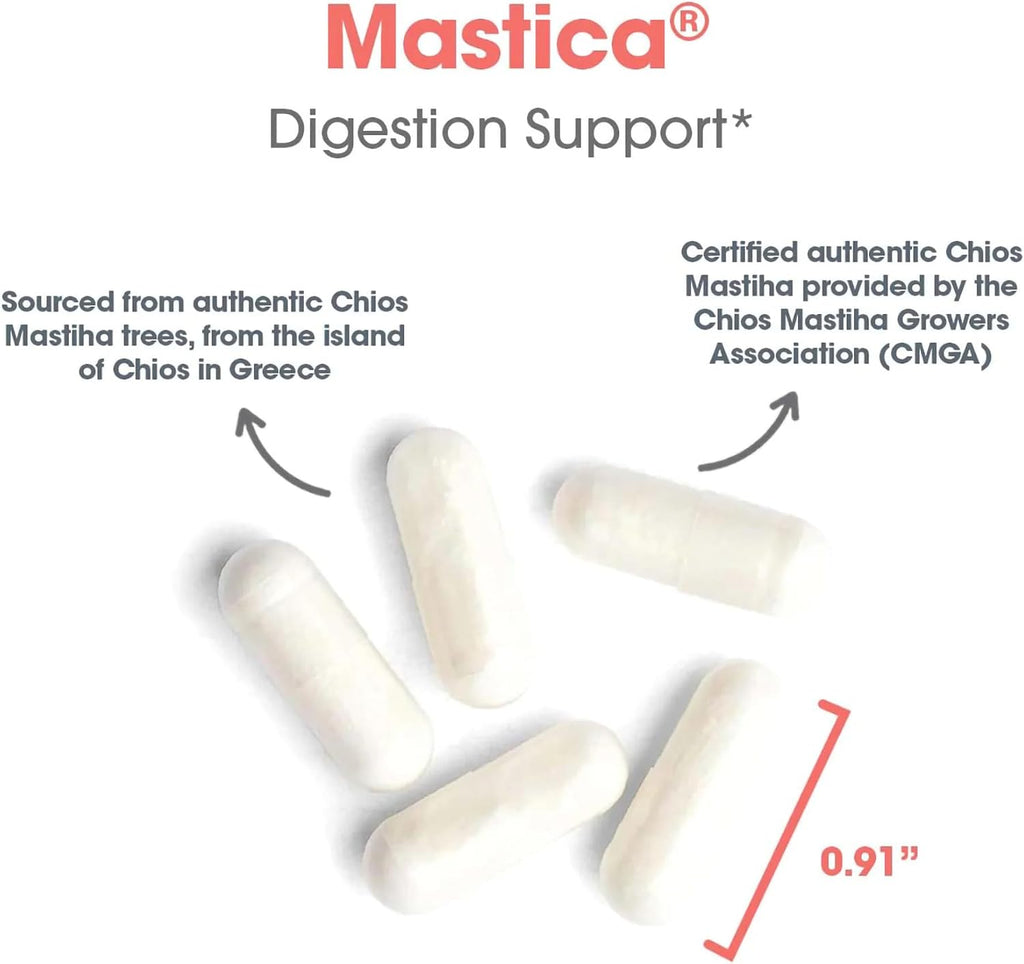 ARG Mastica Digestive Support - Goma de Masilla de Quíos, 1000 mg, 120 Cápsulas