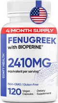 Comfy Health Fenogreco Cápsulas 2410mg con Bioperine - 120 Cápsulas