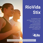 4Life RioVida Stix Superfruit Blend for Immune System, 15 Packets | Acai, Blueberry, Elderberry, Grape, Pomegranate, Electrolytes
