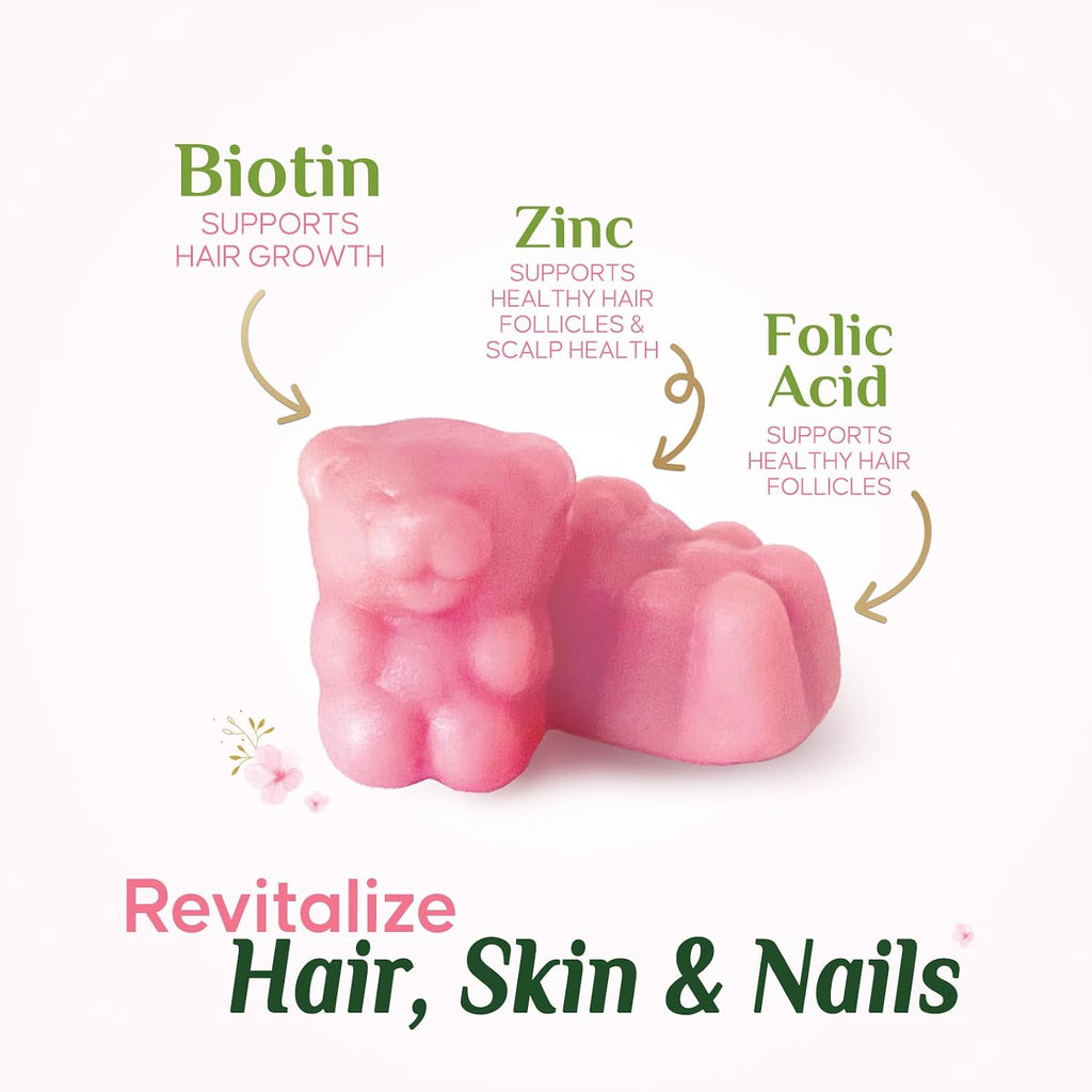 Gominolas de Biotina 5000 mcg con Vitaminas E y C - Nature's Nutrition
