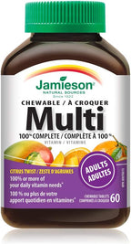 Jamieson Multivitamínico Completo Masticable para Adultos Sabor Citrus Twist - 60 Comprimidos