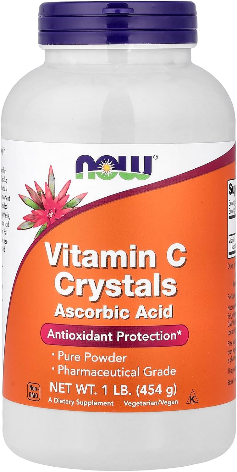 NOW Foods Cristales de Vitamina C, 1 lb (454 g)