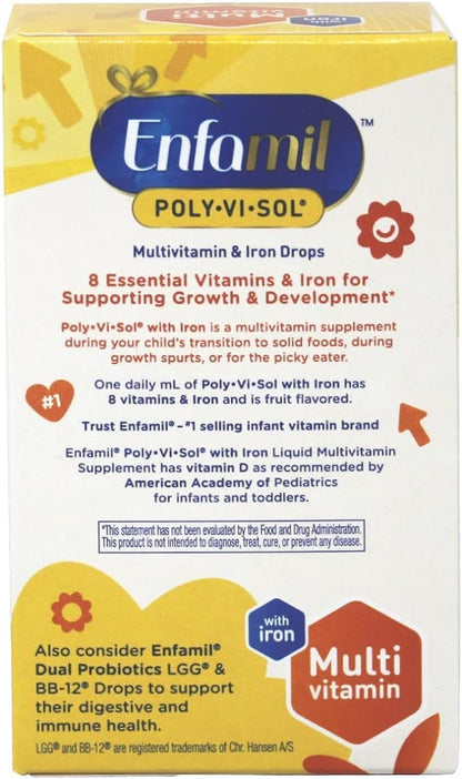 Enfamil Poly-Vi-Sol con Hierro Gotas – Vitamina D esencial: Con 400 UI por dosis, estas gotas ayudan a alcanzar la – Image 2