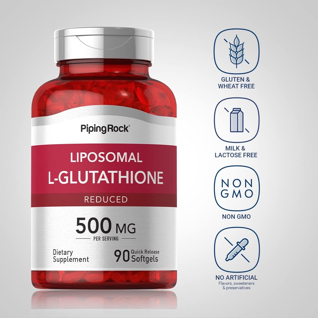 Piping Rock Glutatión Liposomal | 500mg | 90 Cápsulas Blandas