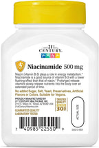 21st Century Niacinamida 500 mg Comprimidos de Liberación Prolongada - 220 unidades (Pack de 2)