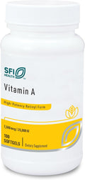 Klaire Labs SFI Health Vitamina A - Alta Potencia 25000 UI (7500 mcg RAE) de Aceite de Hígado de Pescado, Retinol Preformado (100 Cápsulas Blandas)