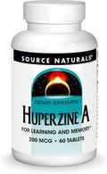 Source Naturals Huperzina A 200 mcg para Memoria y Aprendizaje - 60 Comprimidos