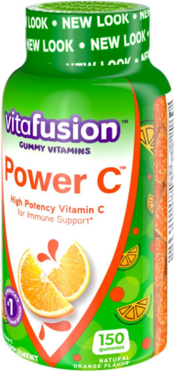 Vitafusion Power C, Gominolas de Vitamina C para Adultos, 150 Gominolas de Alta Potencia