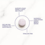 Purity Products Arándano Probiótico B12 Energy Melt - 30 Comprimidos Sublinguales