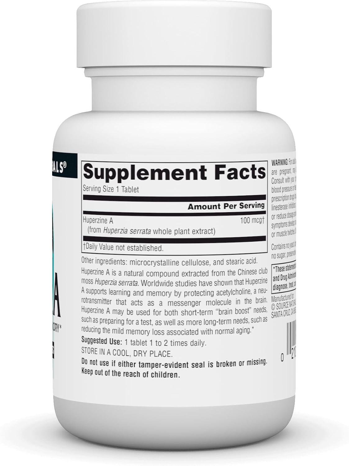 Source Naturals Huperzine A 100 mcg - 120 Comprimidos
