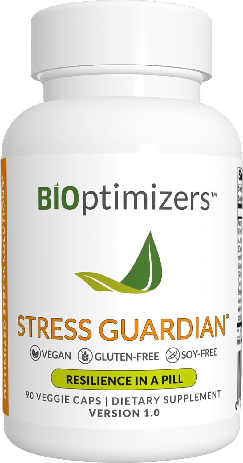 BIOptimizers Stress Guardian – Cápsulas para el Alivio del Estrés y el Descanso – 90 Cápsulas