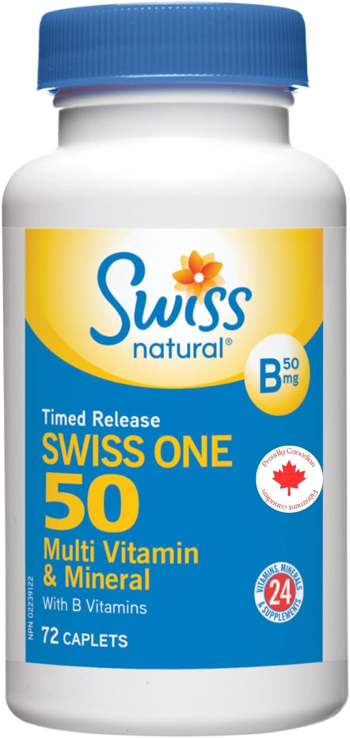 Swiss Natural Swiss One 50 Multivitamínico y Mineral con Complejo B - Liberación Prolongada