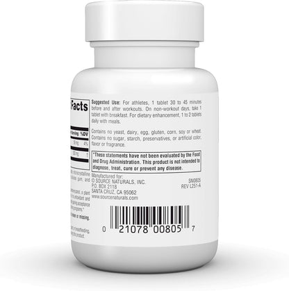 Source Naturals Athletic Series, Ácido Ferúlico Trans, 250 mg, 60 Comprimidos – Image 4