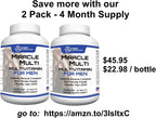 MiracleMulti Performance Blend - Men's Multivitamin with Probiotics and Superfoods