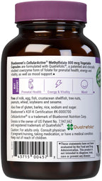 BlueBonnet Nutrition CellularActive Methylfolate 800 mcg – Quatrefolic – Apoyo Prenatal, Energía y Estado de Ánimo – 60 Cápsulas