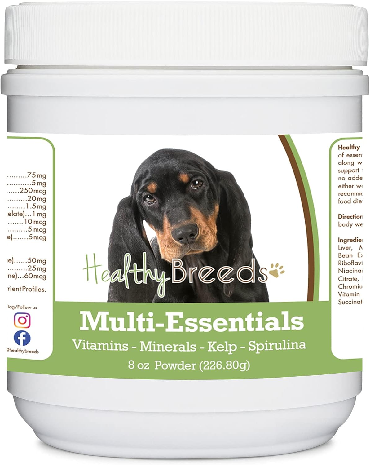 Healthy Breeds Black and Tan Coonhound Multi-Essentials en Polvo para Perros - 227 g