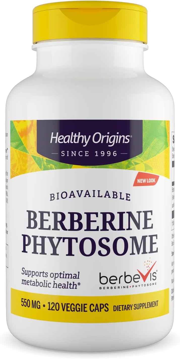 Healthy Origins Berberine Phytosome 550 mg, 120 Cápsulas Vegetales