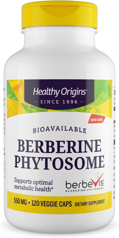 Healthy Origins Berberine Phytosome 550 mg, 120 Cápsulas Vegetales – Image 1