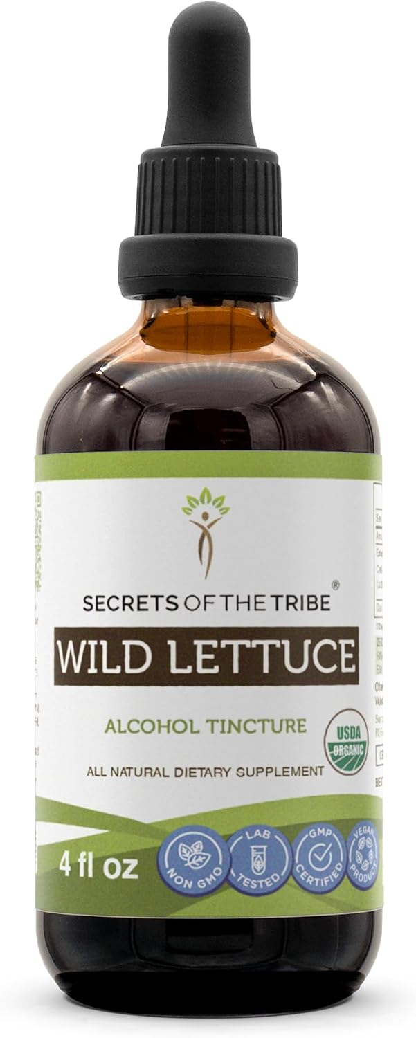 Secrets of the Tribe Lechuga Silvestre Orgánica - Extracto de Alcohol 59 ml